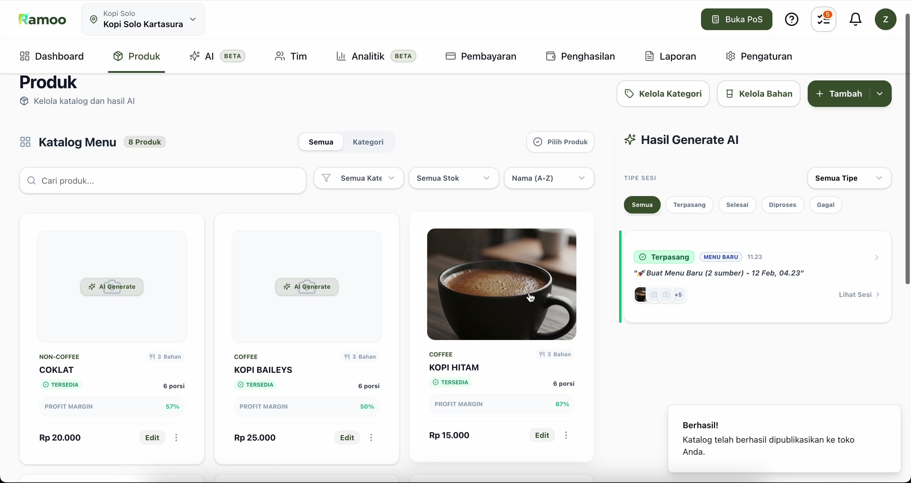 Katalog Berhasil Dipublikasikan